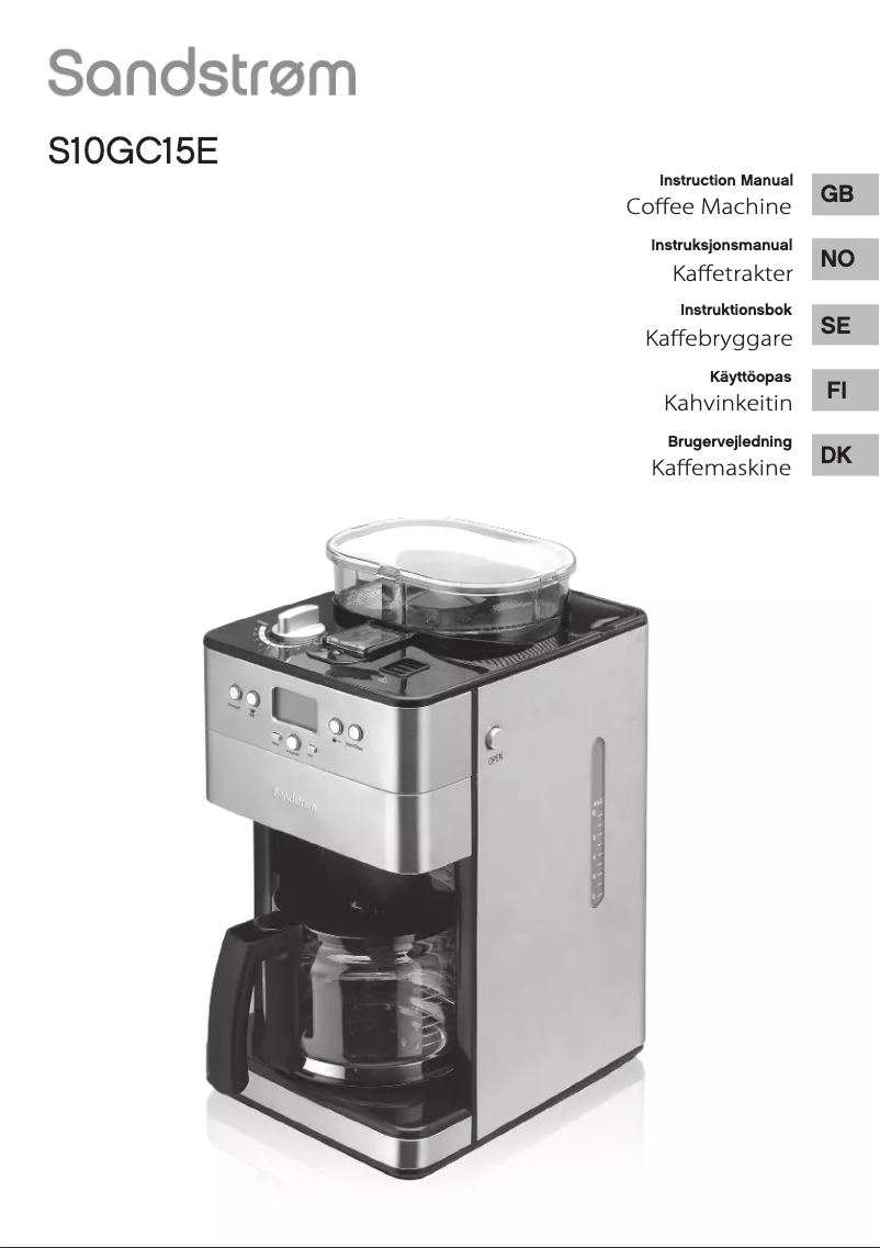 Image de la première page du manuel de l'appareil S10GC15E