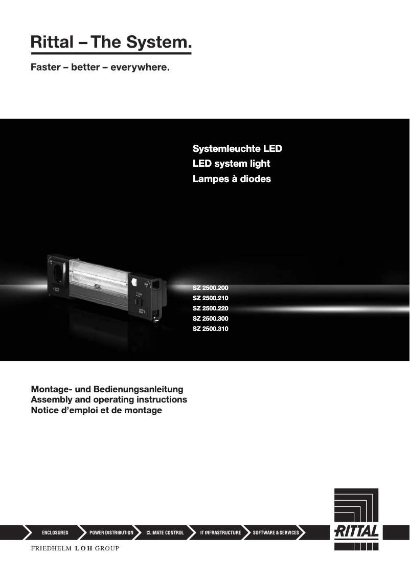 Page n°1 - Manuel utilisateur Rittal SZ 2500.310