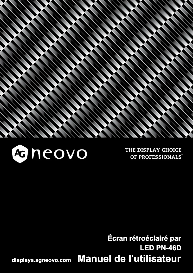 Page 1 de la notice Manuel utilisateur AG Neovo PN-46D
