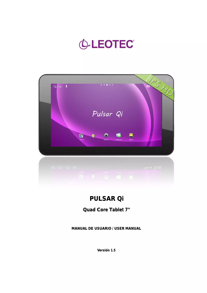 Image de la première page du manuel de l'appareil Pulsar Qi LETAB724