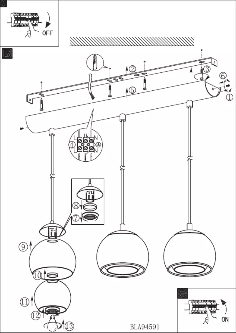 Page n°1 - Manuel utilisateur Eglo Rocamar