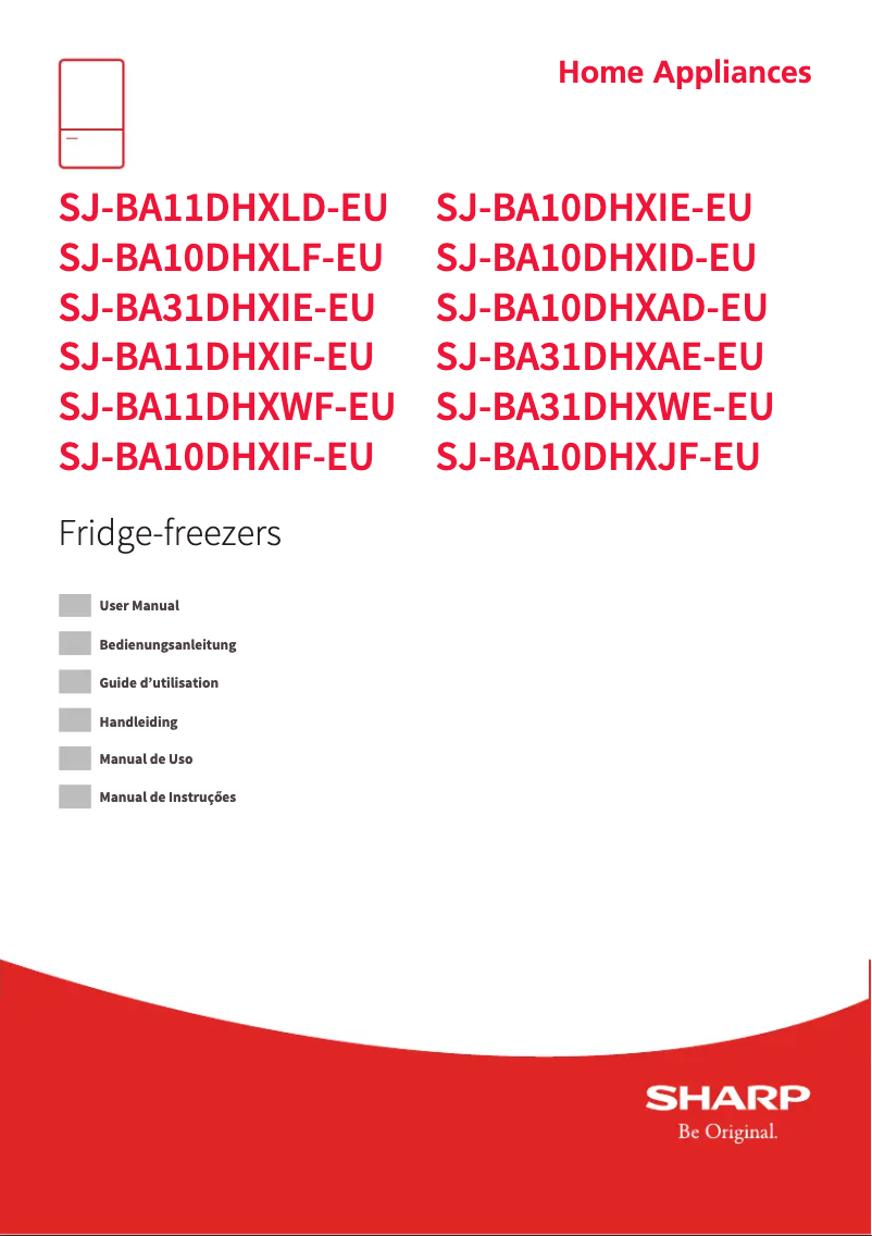 Image de la première page du manuel de l'appareil SJ-BA10DHXLF-EU