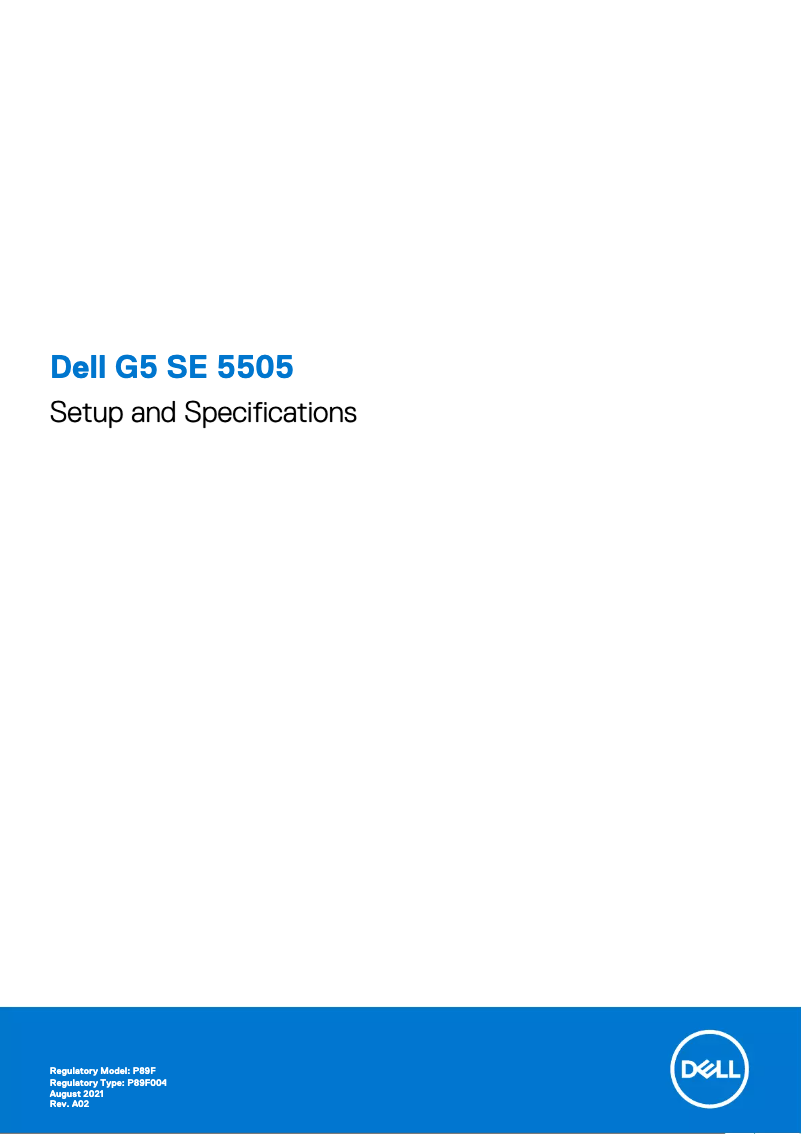 Image de la première page du manuel de l'appareil G5 SE 5505