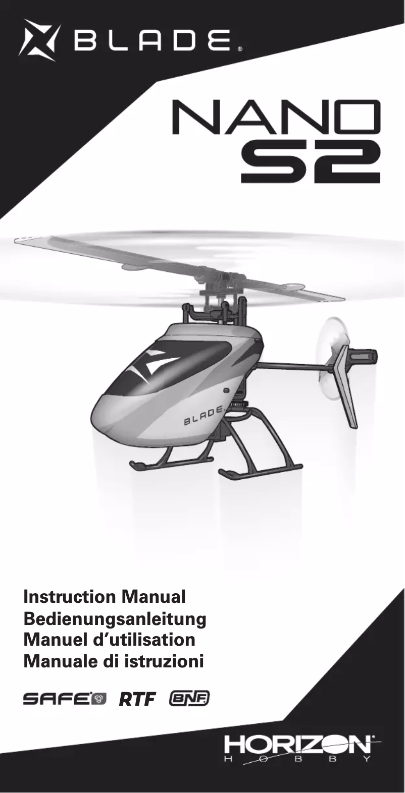 Page 1 de la notice Manuel utilisateur Blade Nano S2