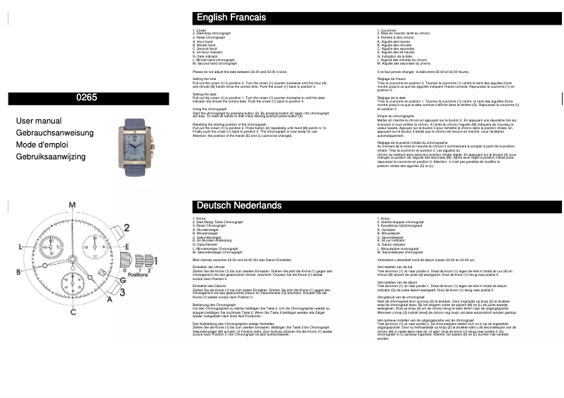 Page n°1 - Manuel utilisateur Davis 0265