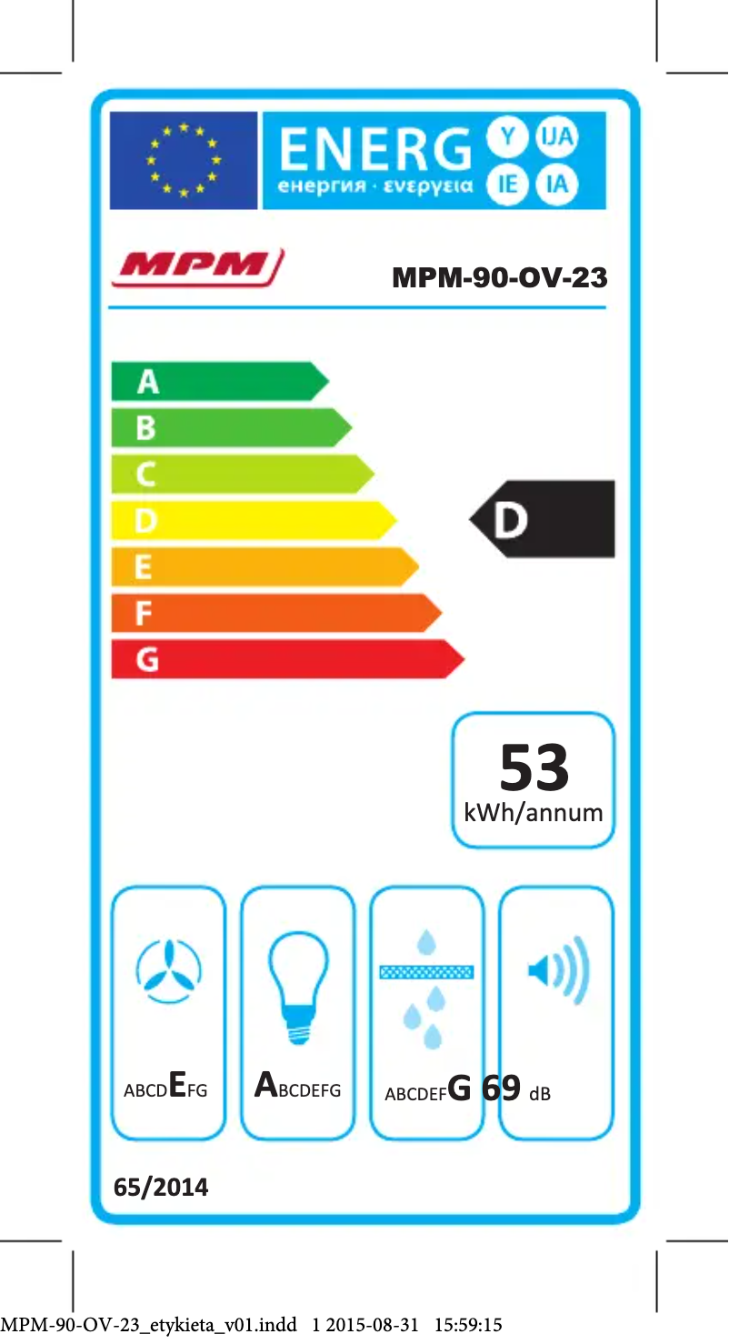 Page 1 de la notice Manuel utilisateur MPM MPM-90-OV-23