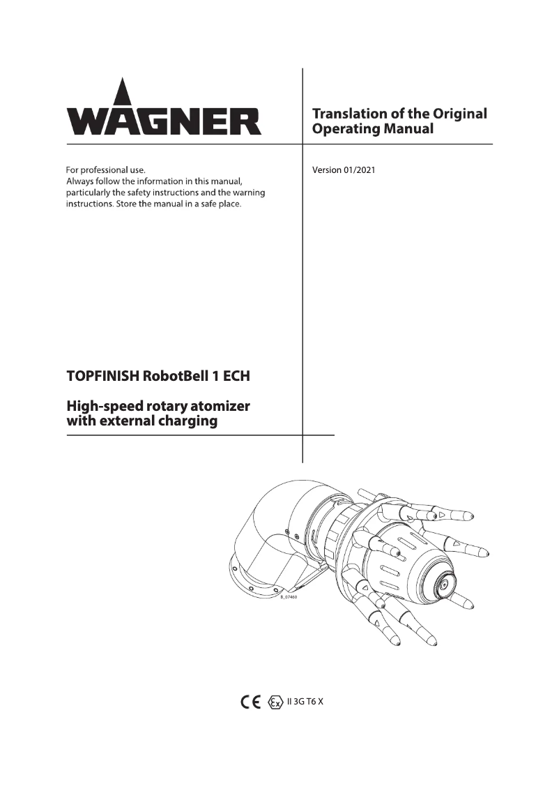 Page 1 de la notice Manuel utilisateur Wagner TOPFINISH RobotBell 1 ECH