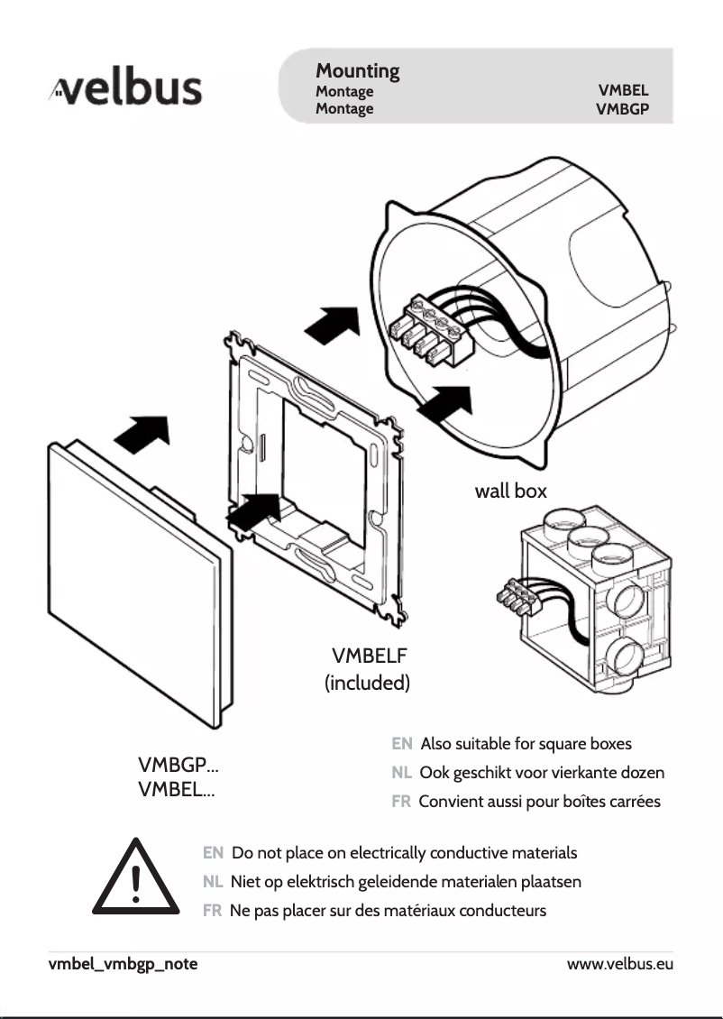 Page n°1 - Manuel utilisateur Velbus VMBGP4PIRW
