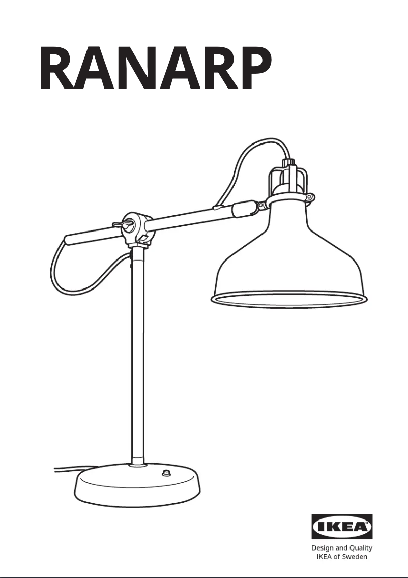 Page 1 de la notice Manuel utilisateur Ikea RANARP 103.313.92