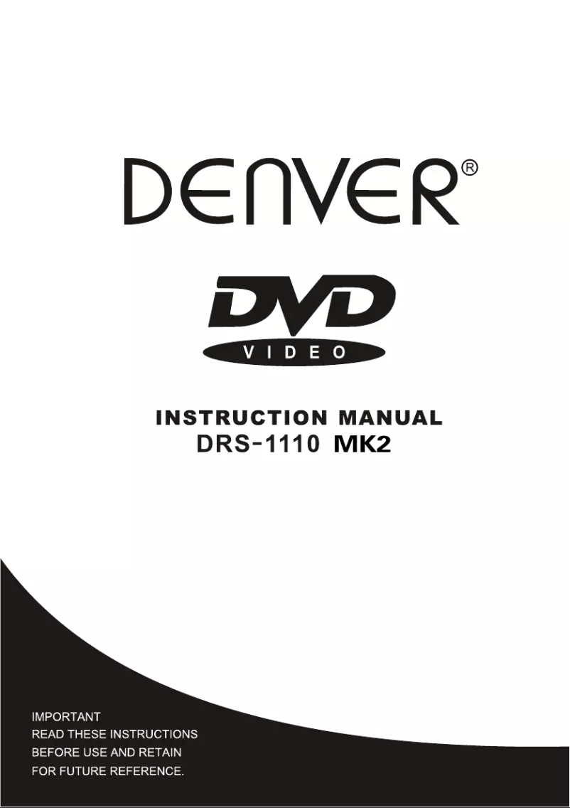 Page 1 de la notice Manuel utilisateur Denver DRS-1110MK2