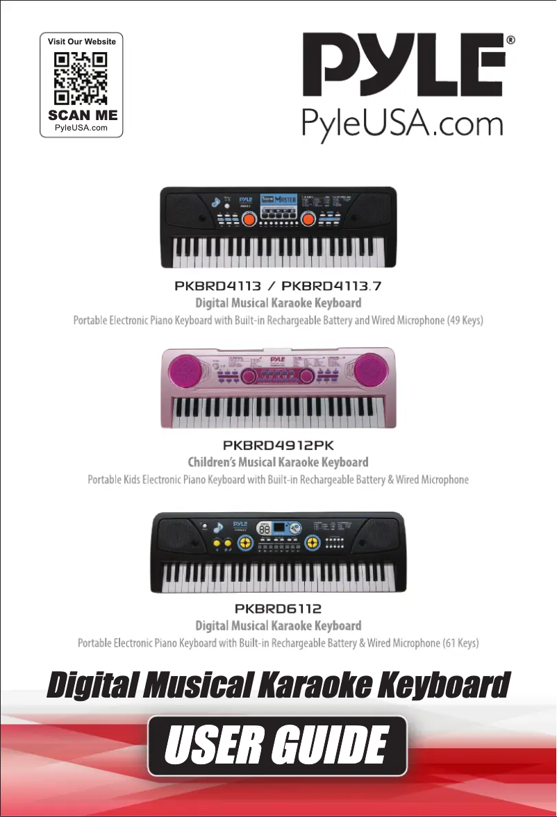 Page 1 de la notice Manuel utilisateur Pyle PKBRD4912PK