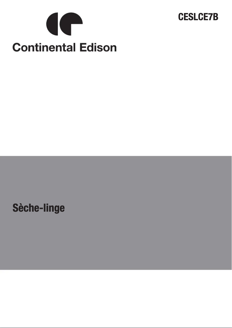 Page 1 de la notice Manuel utilisateur Continental Edison CESLCE7B