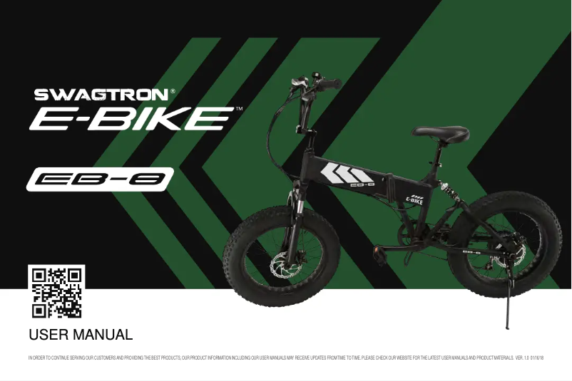 Page 1 de la notice Manuel utilisateur Swagtron EB-8