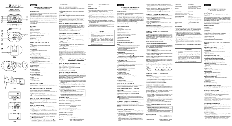 Page 1 de la notice Manuel utilisateur Oregon Scientific PE316FM
