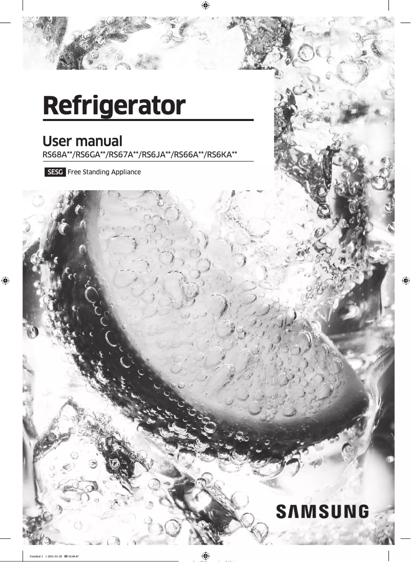 Image de la première page du manuel de l'appareil RS6GN8222S9
