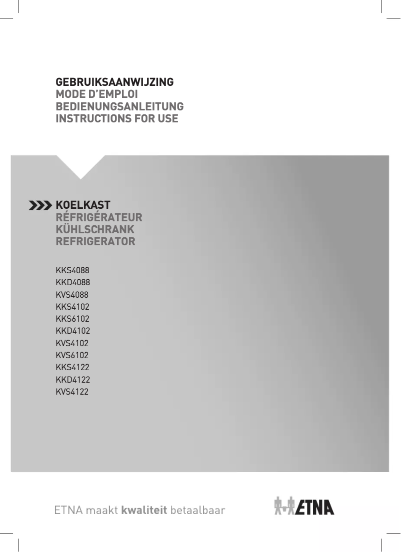 Image de la première page du manuel de l'appareil KVS4122