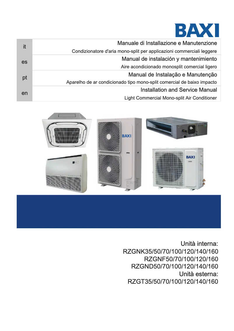 Imagen de la primera página del manual del dispositivo RZC70