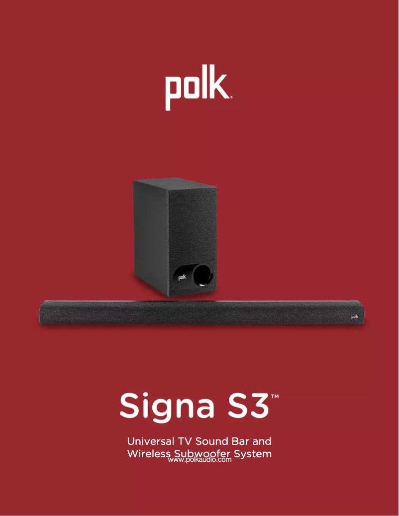 Page 1 de la notice Fiche technique Polk Signa S3