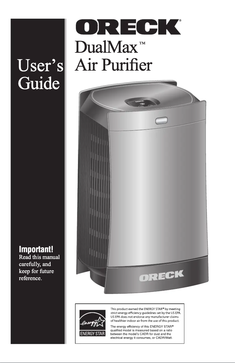 Image de la première page du manuel de l'appareil DualMax WK13016CA