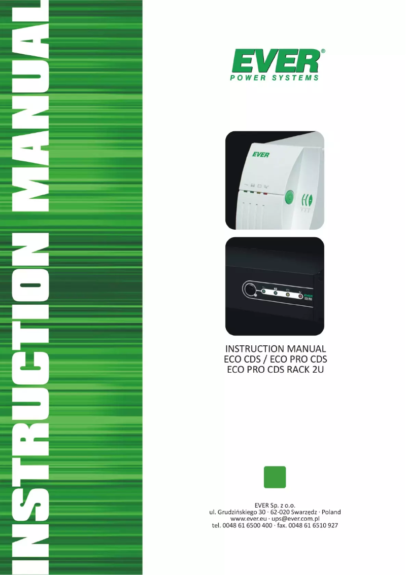 Página 1 del manual Manual de usuario Ever 1200VA ECO Pro CDS Rack