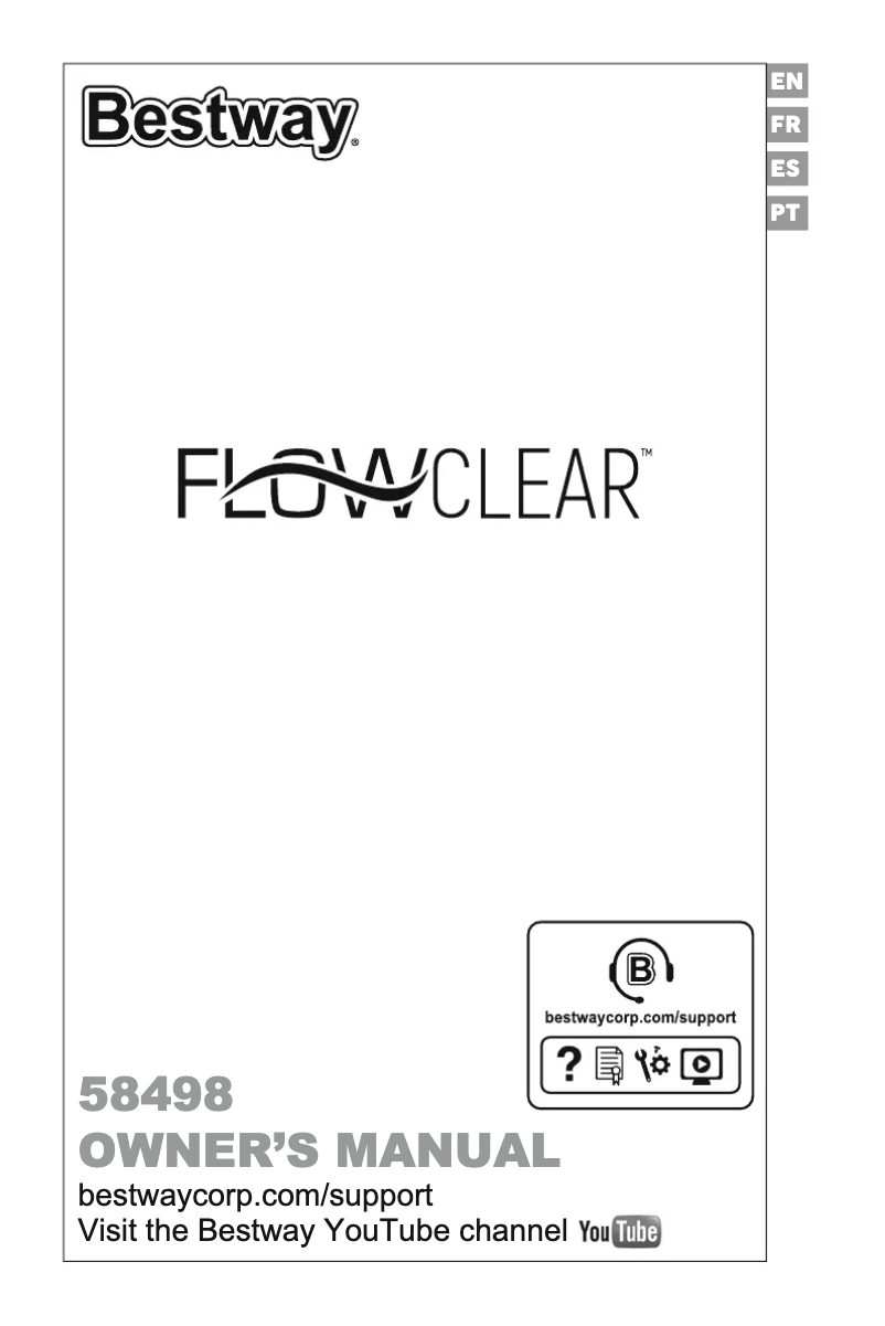 Page 1 de la notice Manuel utilisateur Bestway Flowclear 58498