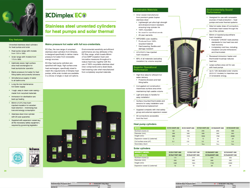 Image de la première page du manuel de l'appareil ECS210HP-580
