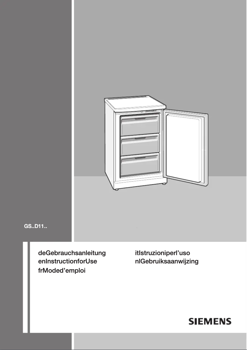 Page n°1 - Manuel utilisateur Siemens GS11DE22