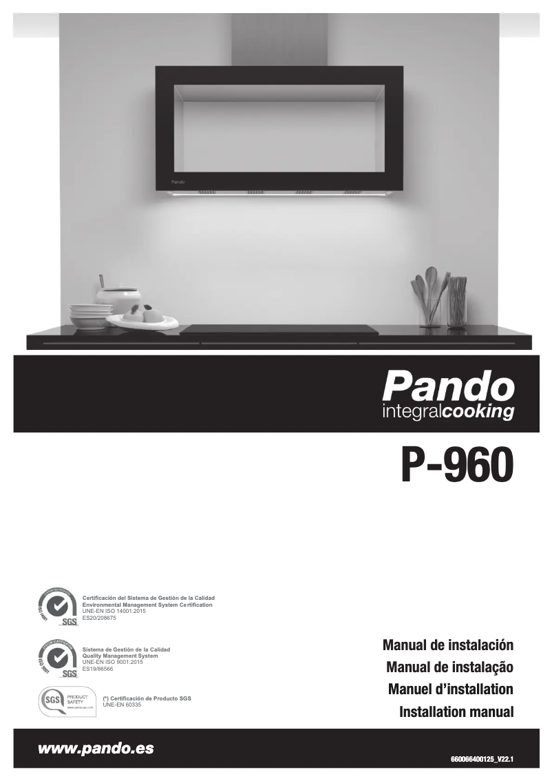 Page 1 de la notice Manuel utilisateur Pando P-960