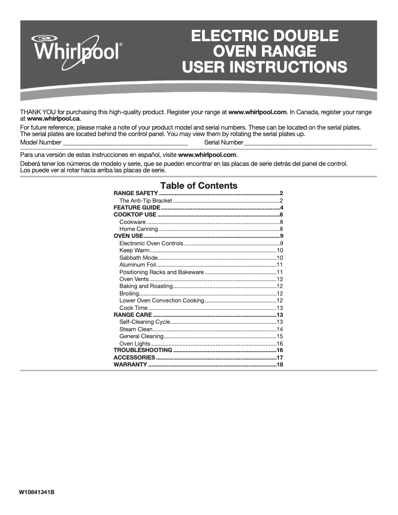 Page n°1 - Mode d'emploi Whirlpool YWGE745C0FS