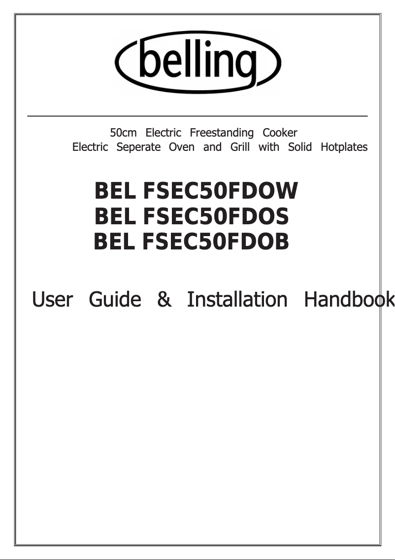 Image de la première page du manuel de l'appareil FSEC50FDO