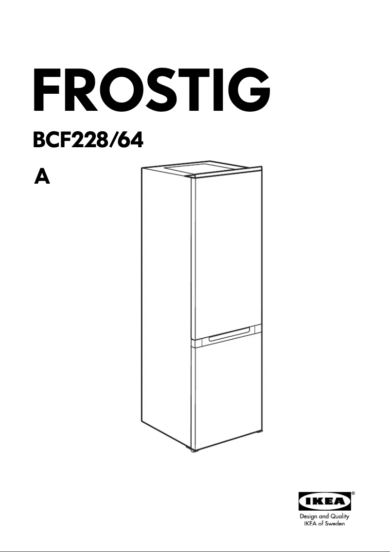 Image de la première page du manuel de l'appareil FROSTIG BCF228/64