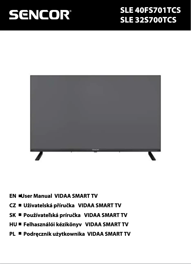 Page 1 de la notice Manuel utilisateur Sencor SLE 32S700TCS