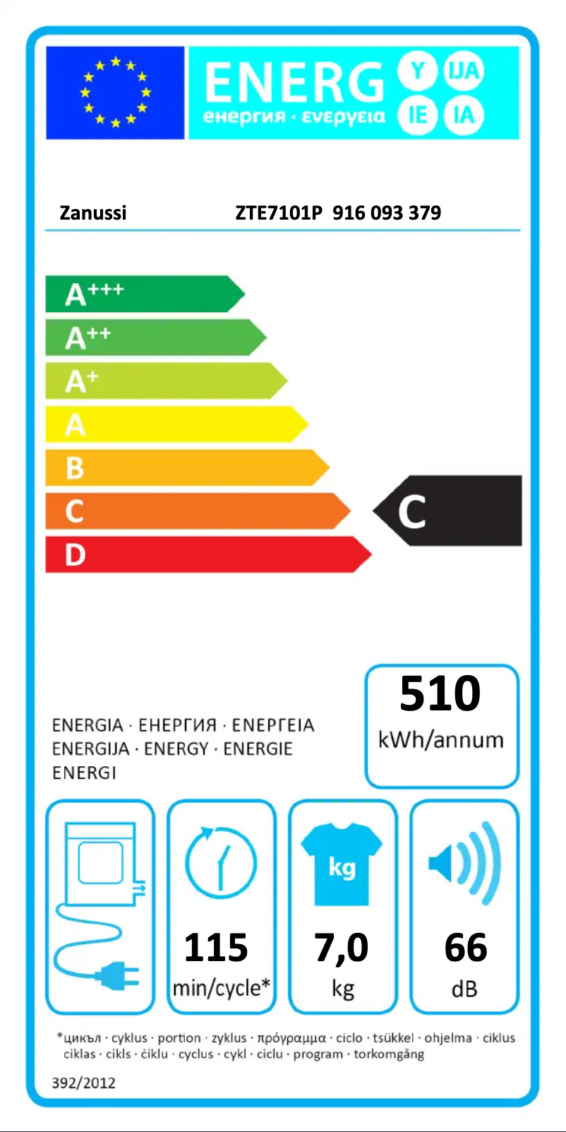 Page n°1 - Manuel utilisateur Zanussi ZTE 7101 P