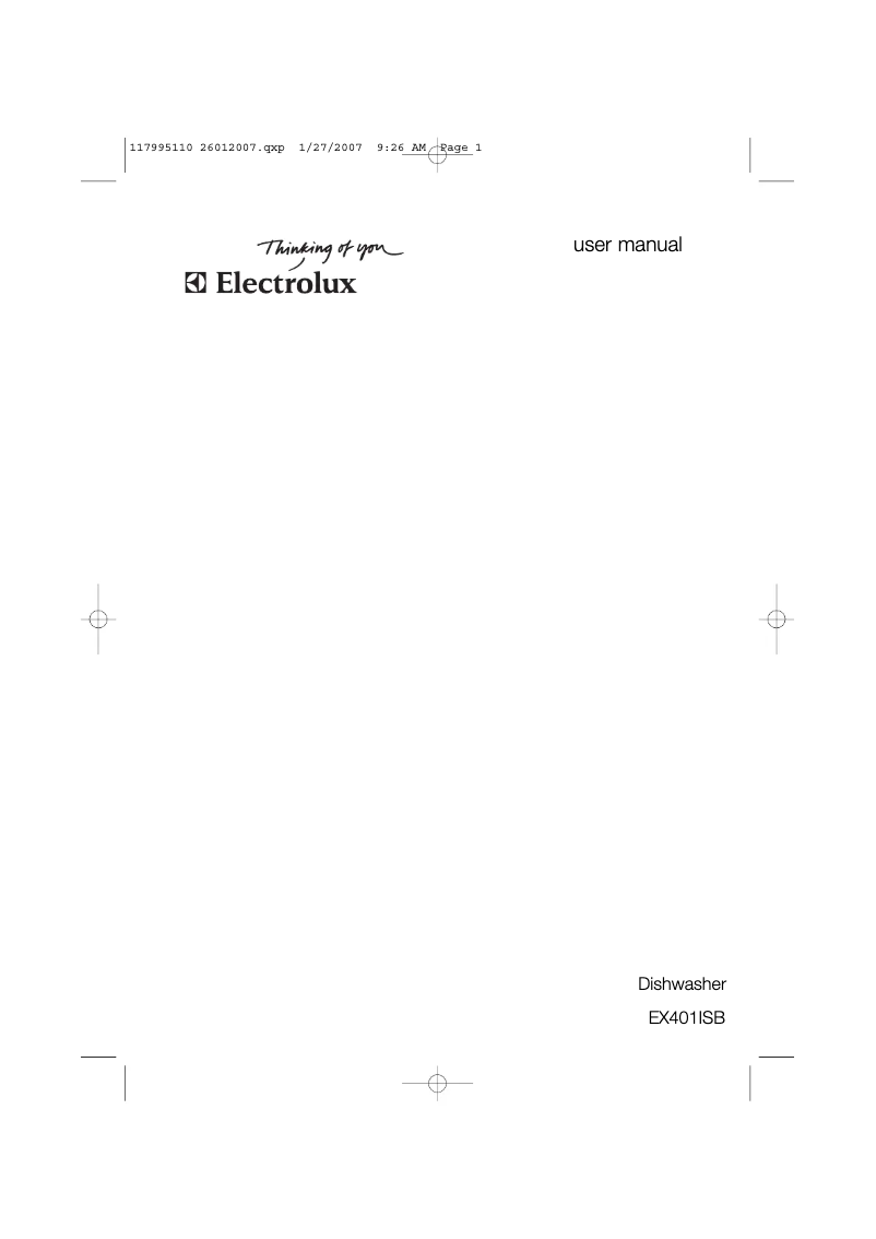 Page 1 de la notice Manuel utilisateur Electrolux E:Line EX401ISB