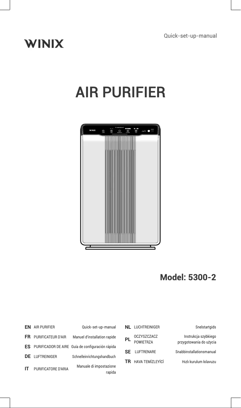 Page n°1 - Manuel utilisateur Winix 5300-2