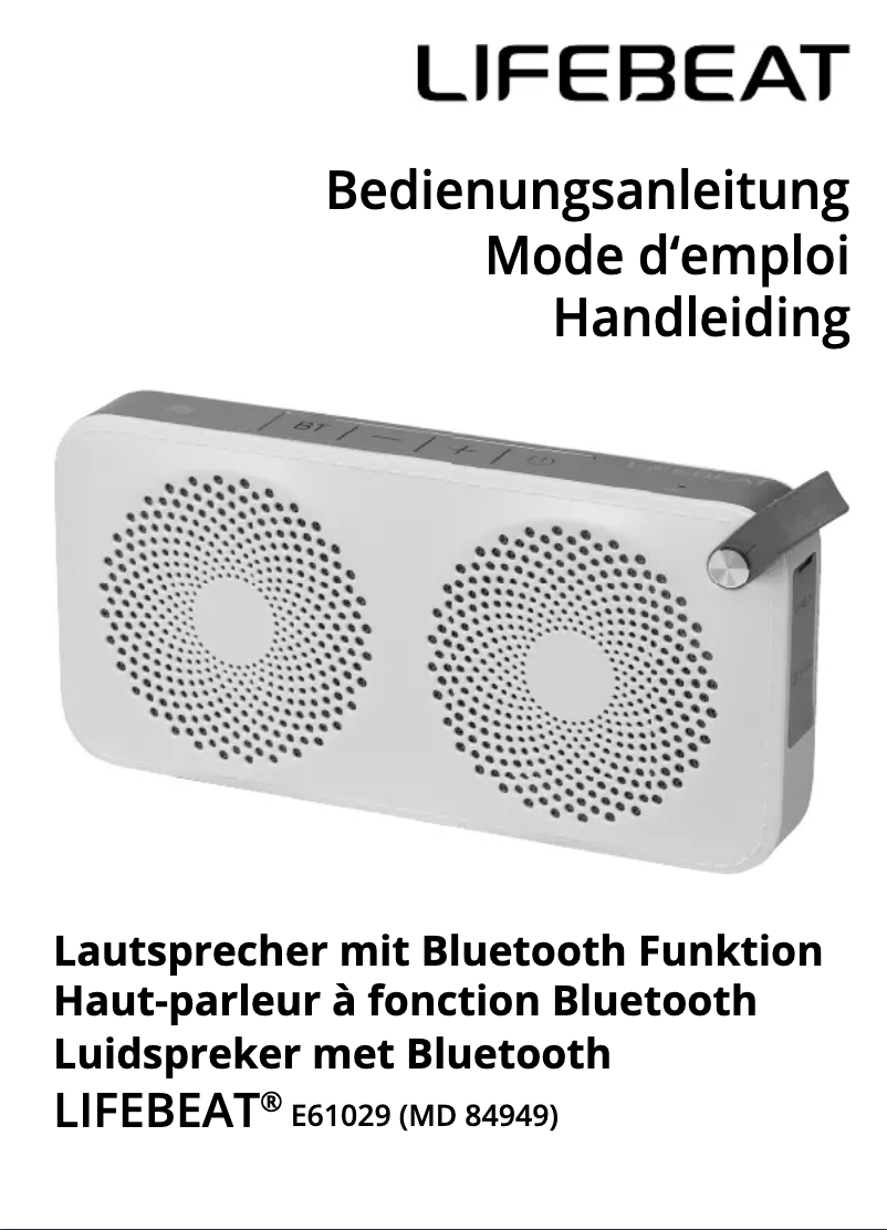 Imagen de la primera página del manual del dispositivo E61029 (MD 84949)