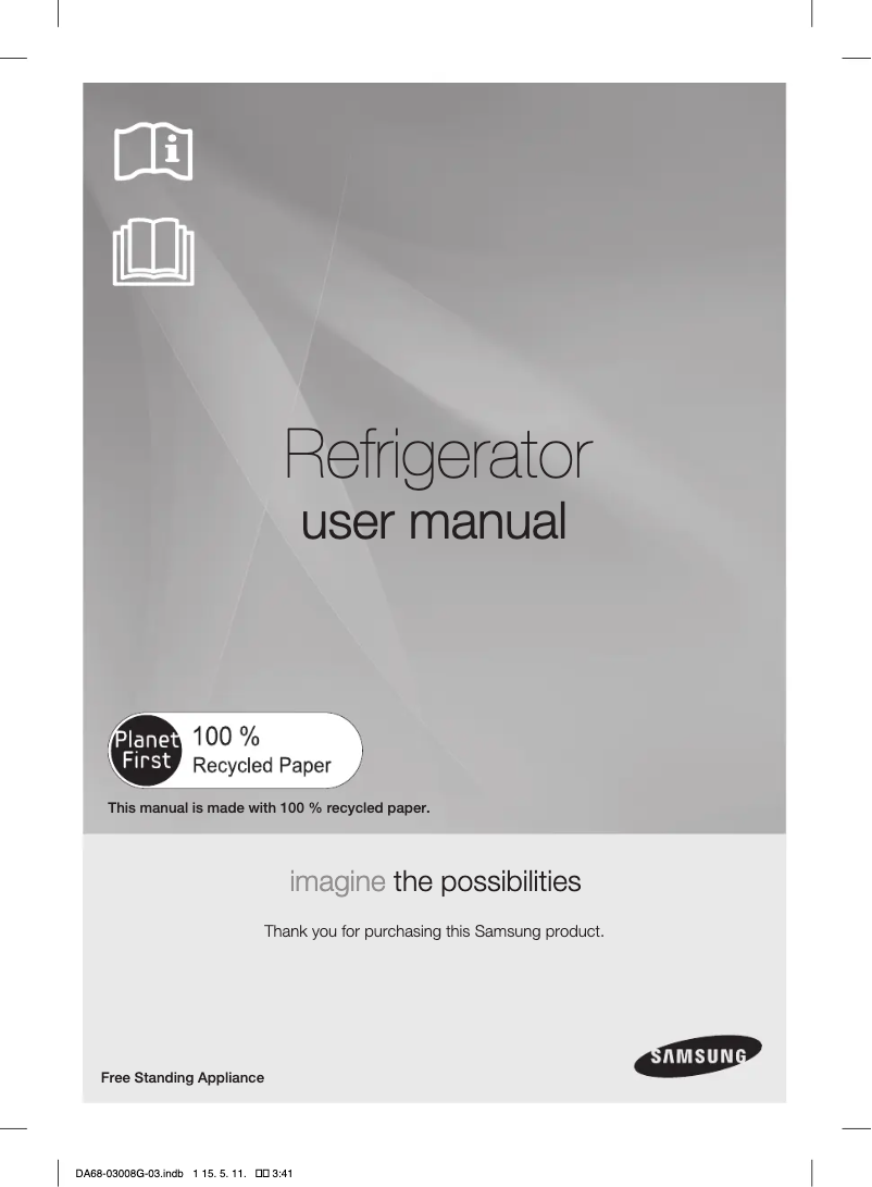 Page n°1 - Manuel utilisateur Samsung RR35H6165SS