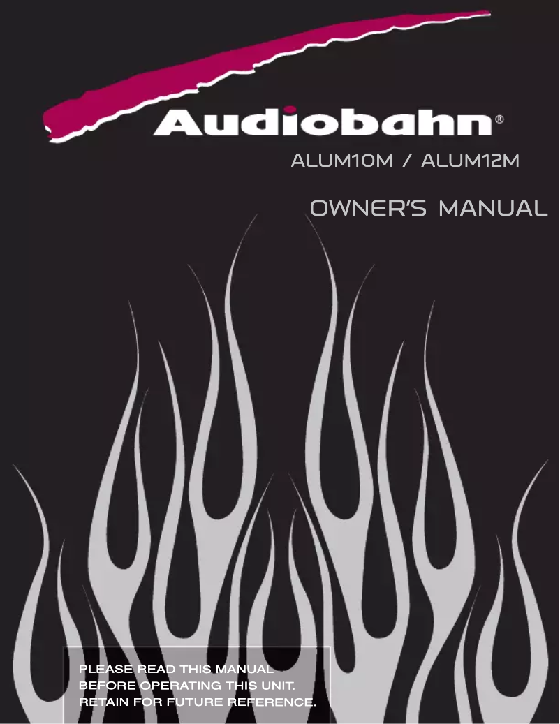 Página 1 del manual Manual de usuario Audiobahn ALUM12M