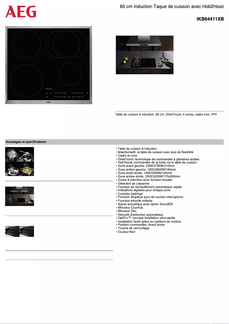 Image de la première page du manuel de l'appareil IKB64411XB