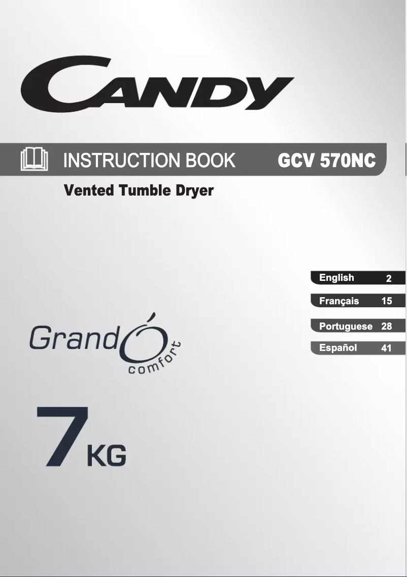 Page n°1 - Manuel utilisateur Candy GCV 570NC-S