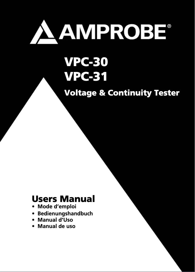 Página 1 del manual Manual de usuario Amprobe VPC-30