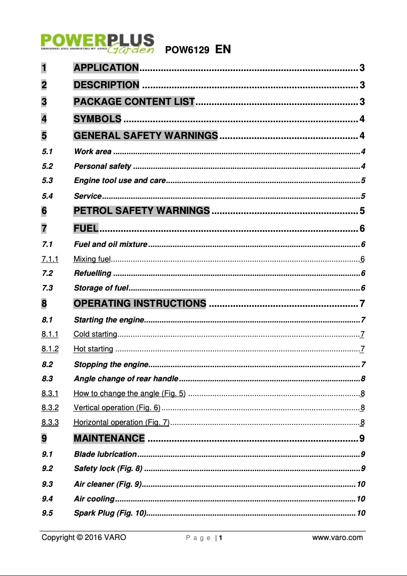Página 1 del manual Manual de usuario PowerPlus POW6129