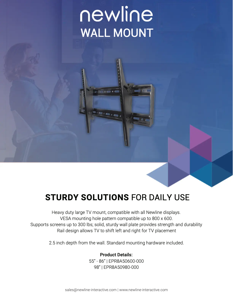 Page 1 de la notice Manuel utilisateur Newline EPR8A50980-000