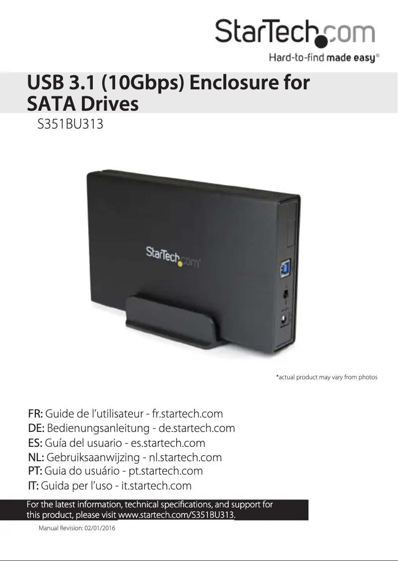 Image de la première page du manuel de l'appareil STS351BU313