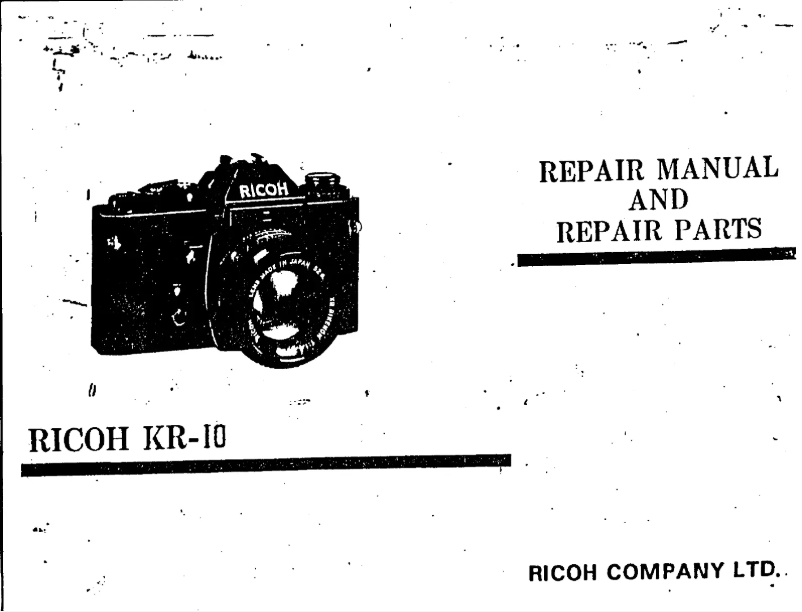 Image de la première page du manuel de l'appareil KR-10
