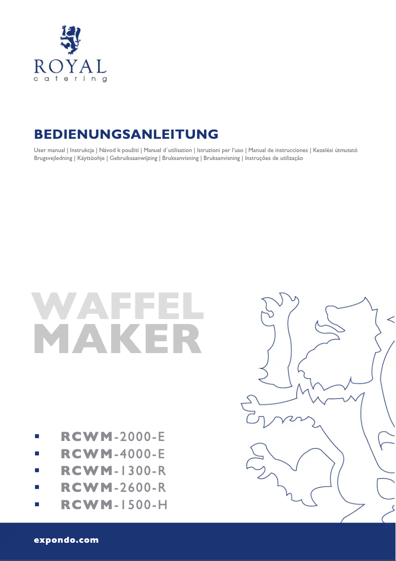 Página 1 del manual Manual de usuario Royal Catering RCWM-1300-R