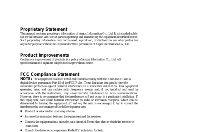 Page n°1 - Manuel utilisateur Argox R-400Plus