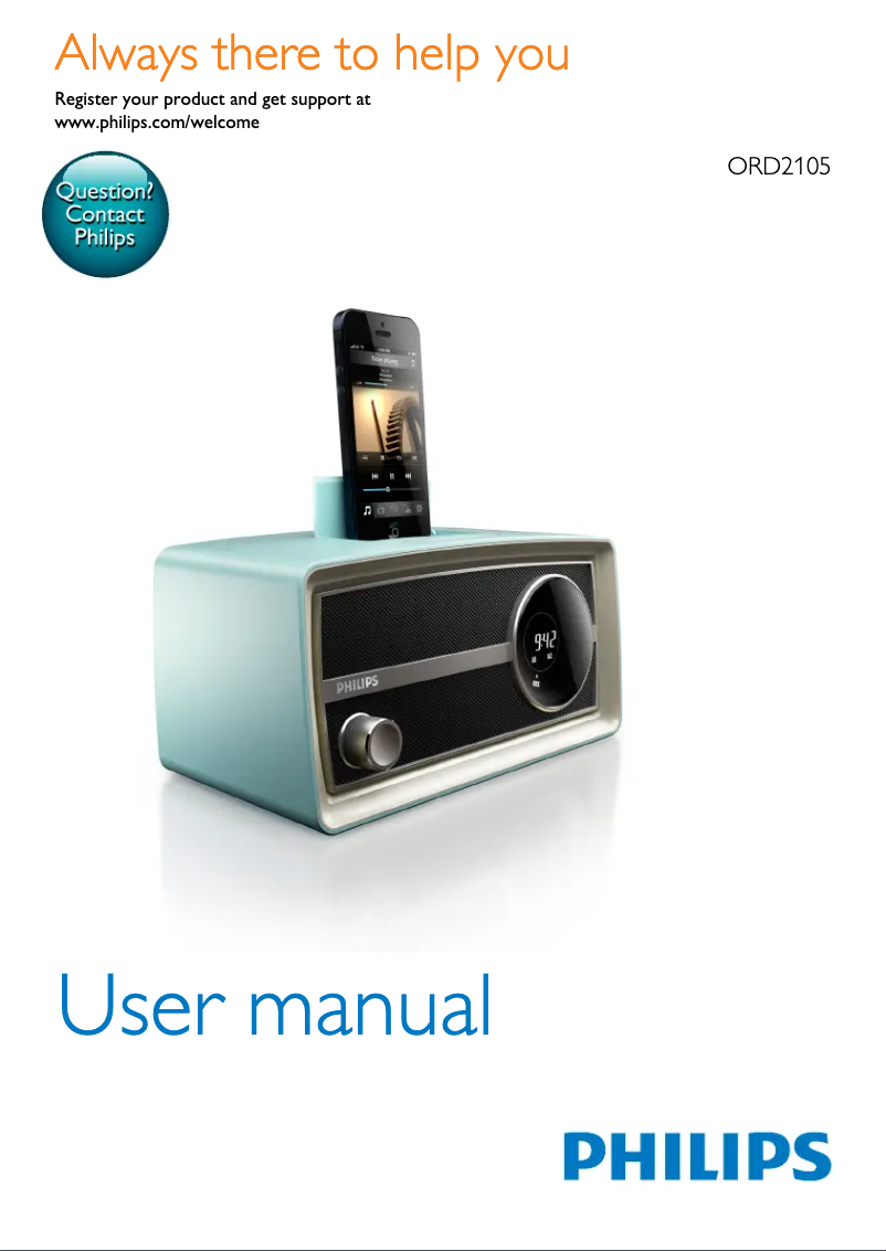 Image de la première page du manuel de l'appareil ORD2105C