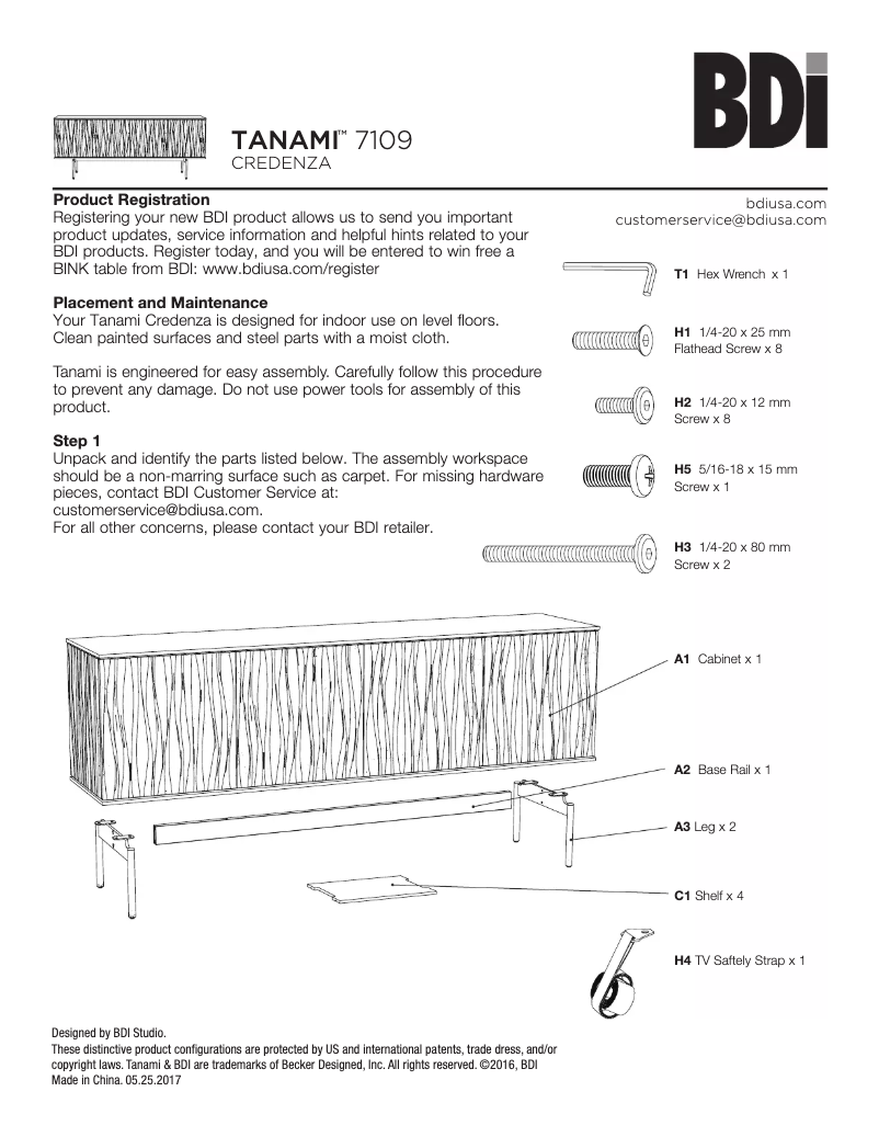 Image de la première page du manuel de l'appareil Tanami 7109