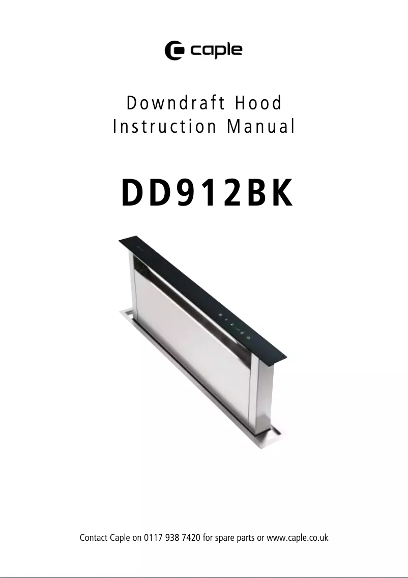 Page 1 de la notice Mode d'emploi Caple DD912BK